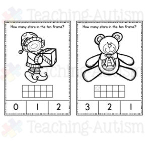 Christmas Ten Frame Task Cards