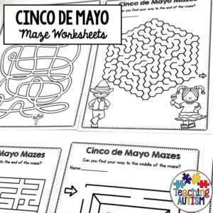 Cinco de Mayo Maze Worksheets