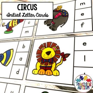 Circus Initial Letter Task Cards