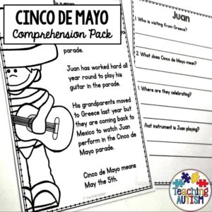 Cinco de Mayo Reading Comprehension Passages