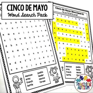 Cinco de Mayo Word Search Pack