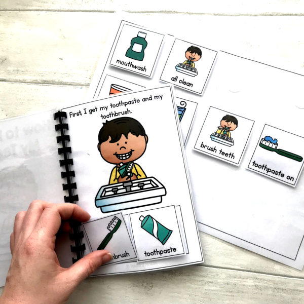 Brushing Teeth Sequencing Adapted Book