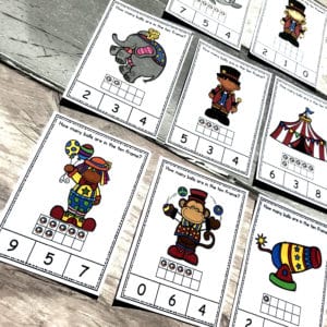 Circus Ten Frame Task Cards