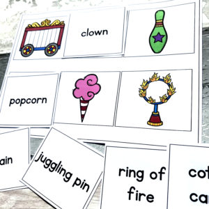 Circus Word to Picture Matching Activity