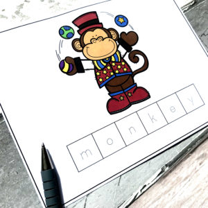 Circus Spelling and Handwriting Task Cards