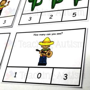 Cinco de Mayo Counting Task Cards