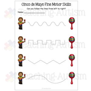 Cinco de Mayo Fine Motor Worksheets