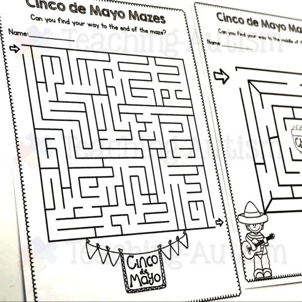 Cinco de Mayo Maze Worksheets