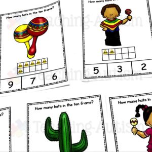 Cinco de Mayo Ten Frame Task Cards - Teaching Autism