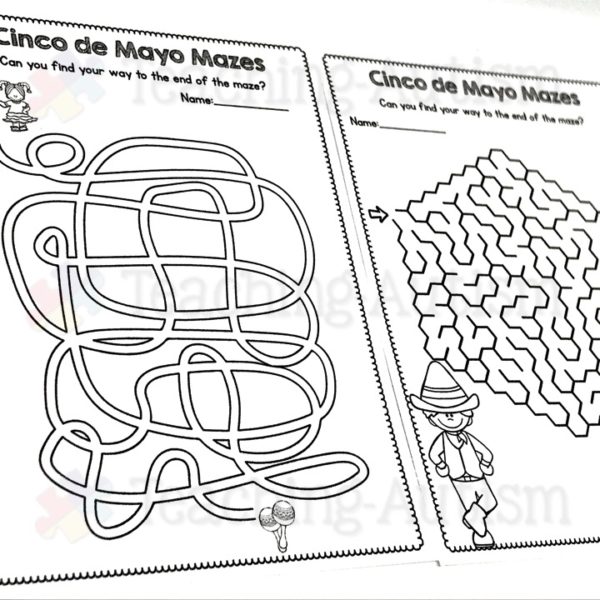 Cinco de Mayo Maze Worksheets