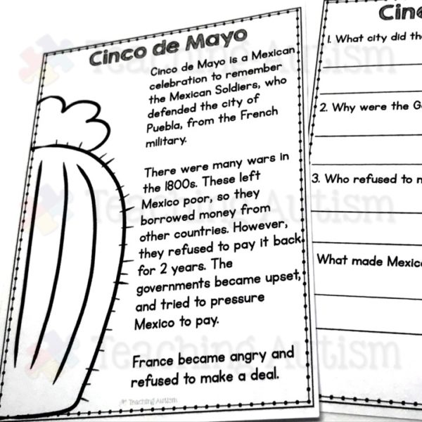 Cinco de Mayo Reading Comprehension Passages