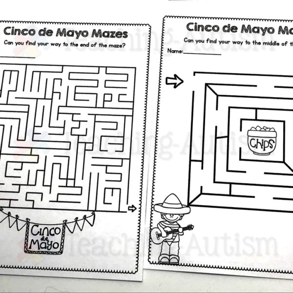 Cinco de Mayo Maze Worksheets