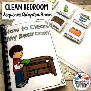 Sequencing Adapted Book Cleaning Bedroom