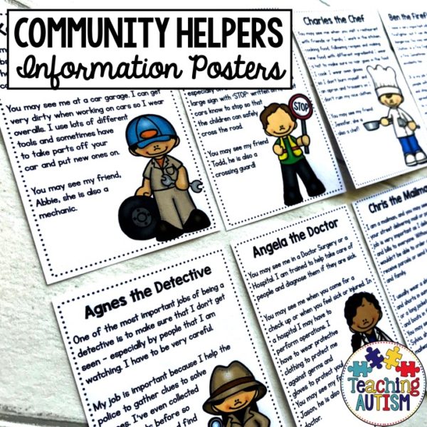 Community Helpers Editable Flashcards