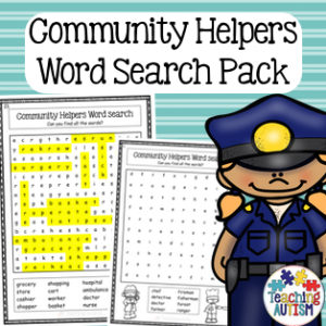 Community Helpers Word Search Pack