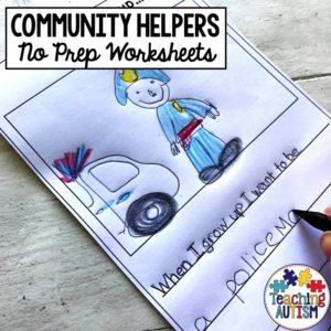 Community Helpers ELA Literacy Worksheets