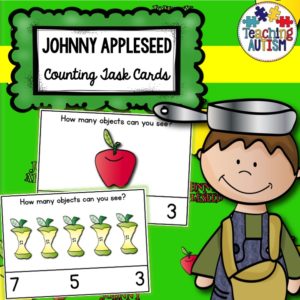Johnny Appleseed Counting Task Cards