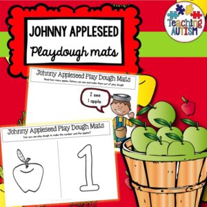 Johnny Appleseed Playdough Mats