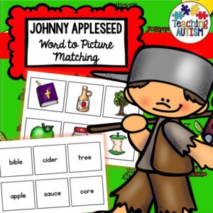 Johnny Appleseed Word to Picture Matching