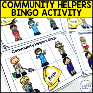 Bingo Activity Community Helpers