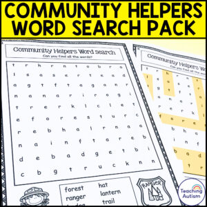Community Helpers Word Search Pack