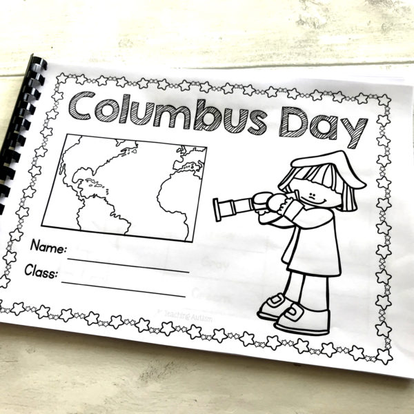 Columbus Day Work Book