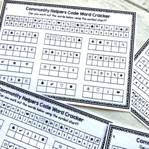 Community Helpers Code Word Cracker