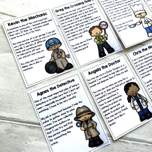 Community Helpers Editable Flashcards