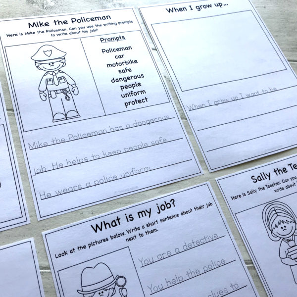 Community Helpers ELA Literacy Worksheets