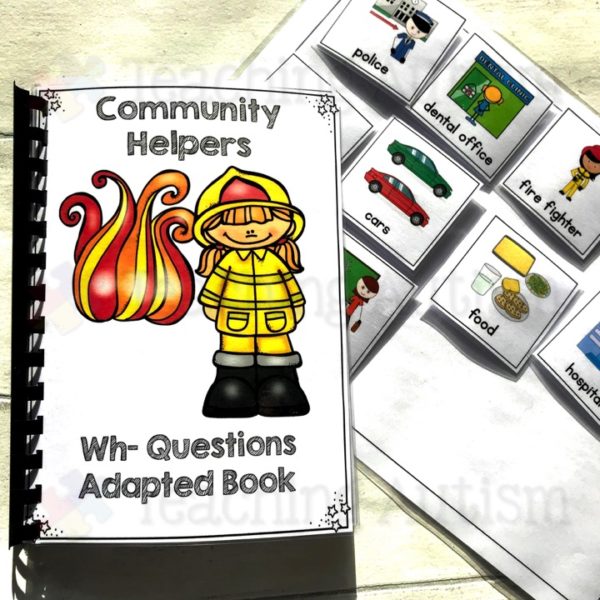Community Helpers Wh Questions Adapted Book