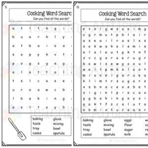 Cookery Word Search