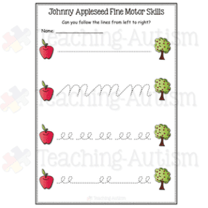 Johnny Appleseed Fine Motor Skills