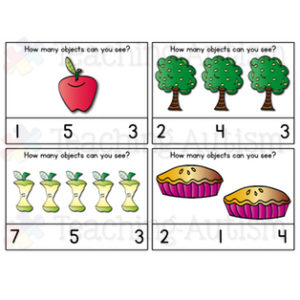 Johnny Appleseed Counting Task Cards