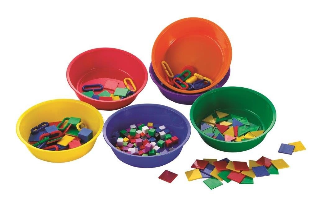 36 Counters & 6 Different Colour Bowls Teaching Resource Sorting Activities 