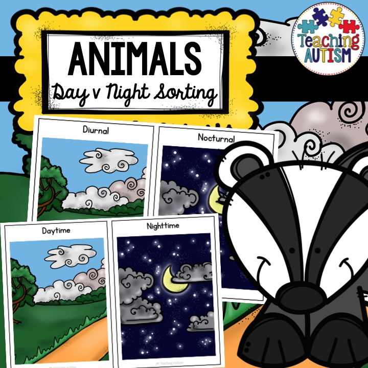 Day And Night Animal Sorting Diurnal And Nocturnal Teaching Autism