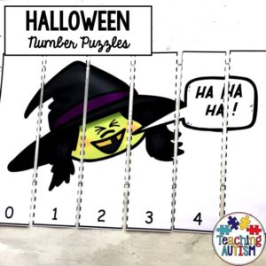 Halloween Number Puzzles Counting to 10