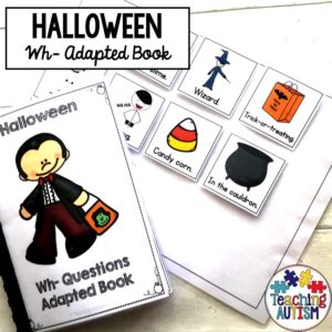 Halloween Wh Questions Adapted Book
