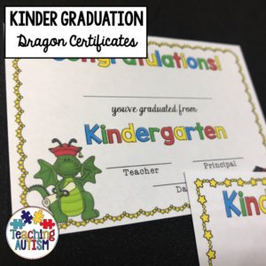 Kindergarten Graduation Dragon Certificates