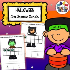 Halloween Math Ten Frame Task Cards