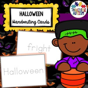 Halloween Handwriting Task Cards