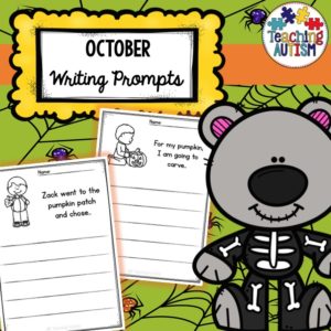 October No Prep Writing Prompt Worksheets