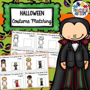 Halloween Costume Matching Task Cards
