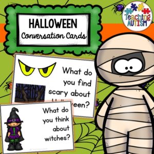 Halloween Conversation Prompt Task Cards