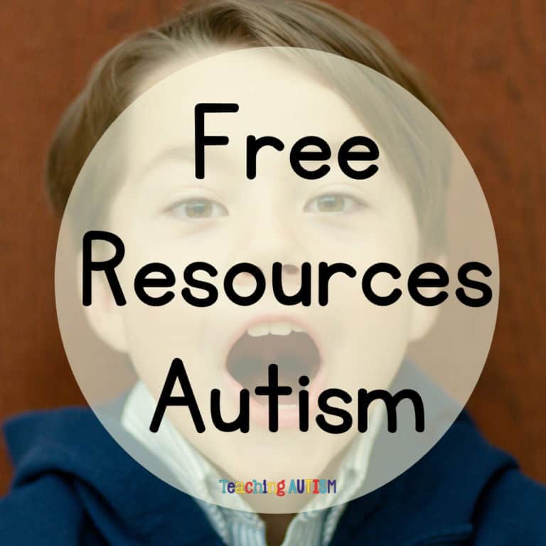 Free Autism Classroom Resources