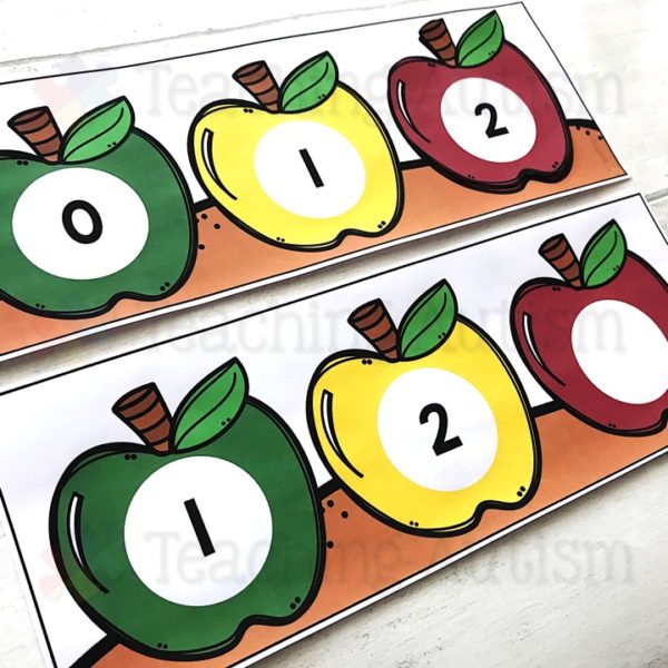 Apple Missing Number Counting Task Cards