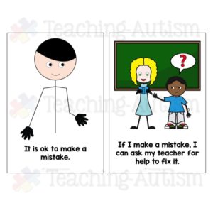 Social Story Making a Mistake, Making Mistakes - Teaching Autism