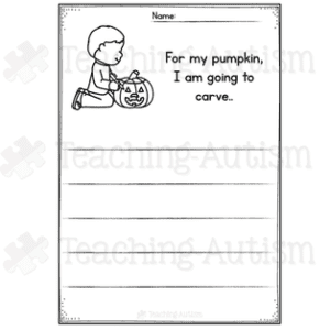 October No Prep Writing Prompt Worksheets