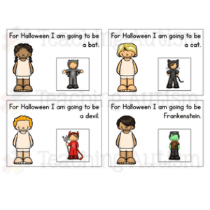 Halloween Costume Matching Task Cards