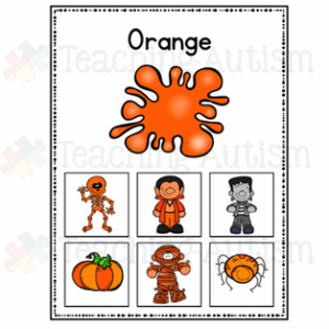 Halloween Color Sorting Activity