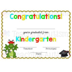 Kindergarten Graduation Dragon Certificates